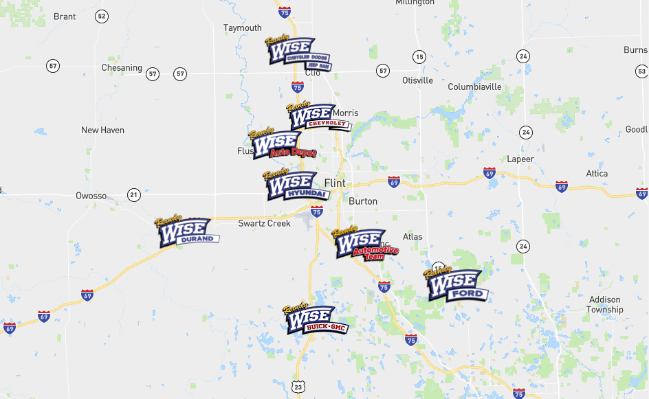 Randy Wise Auto Group locations map